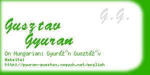 gusztav gyuran business card